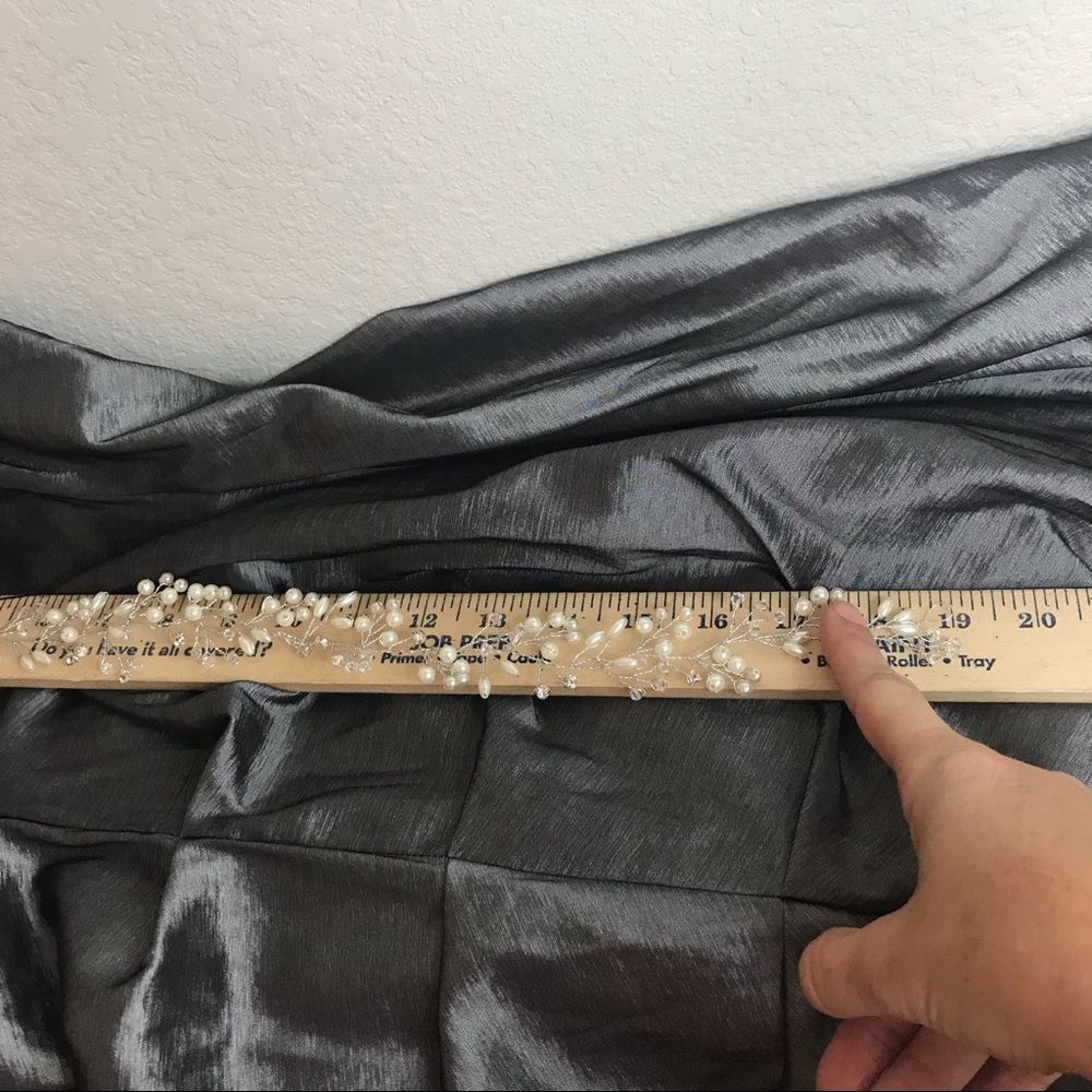 Wedding Bridal Prom Pearl Crystal Hair Vine - Picture 6 of 6